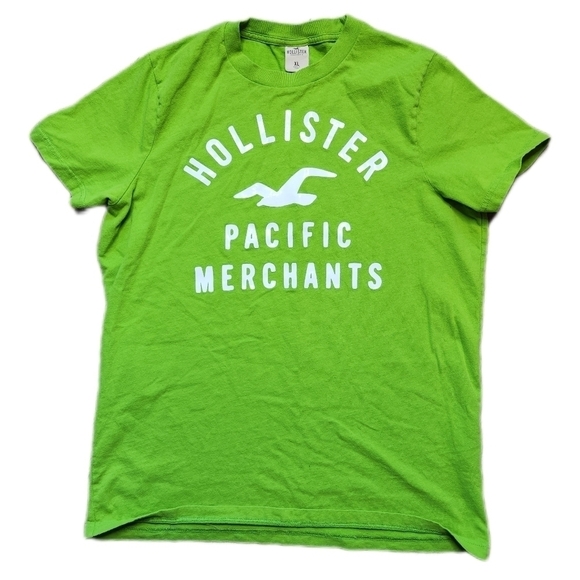 HOLLISTER Lime Green Tee Size XL - Picture 1 of 4